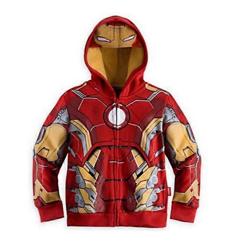 Cartoon Boys Spiderman Hoodie Jacket Kids Superhero League Zip Up Sweatshirt Children's Pullover Warm Sportswear