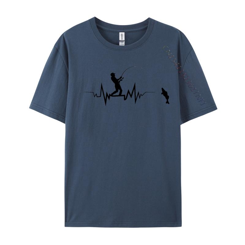 Fishing Heartbeat Cool TShirt Casual Tops Shirts Printed T Shirts Oversized Tshirts Graphic T Shirts