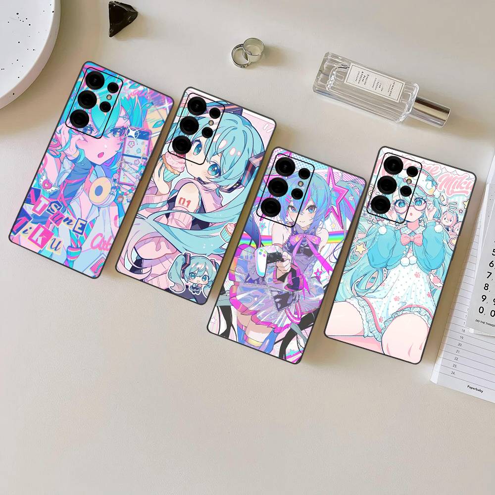 Kawaii H-Hatsune Miku Handyhülle Für Samsung S 20 21 22 23 Lite Plus Ultra Klar Handyhülle Funda