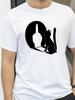 Cat Shadow I Hate People Middle Finger Funny Sarcastic Tshirt Unisex Short Sleeve Kitty Graphic Gift Tee