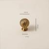 Zinc Alloy, Corrugated, Round, Round Handle, Bedside Table Wardrobe, Wine Cabinet Drawer, Gold Handle, Simple Kitchen Cabinet