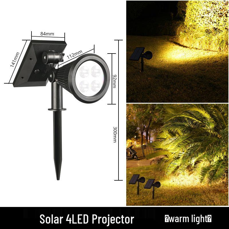 Super Bright Waterproof Solar Garden Spotlight: Dual-Purpose Landscape Lawn Light for Outdoor Villas