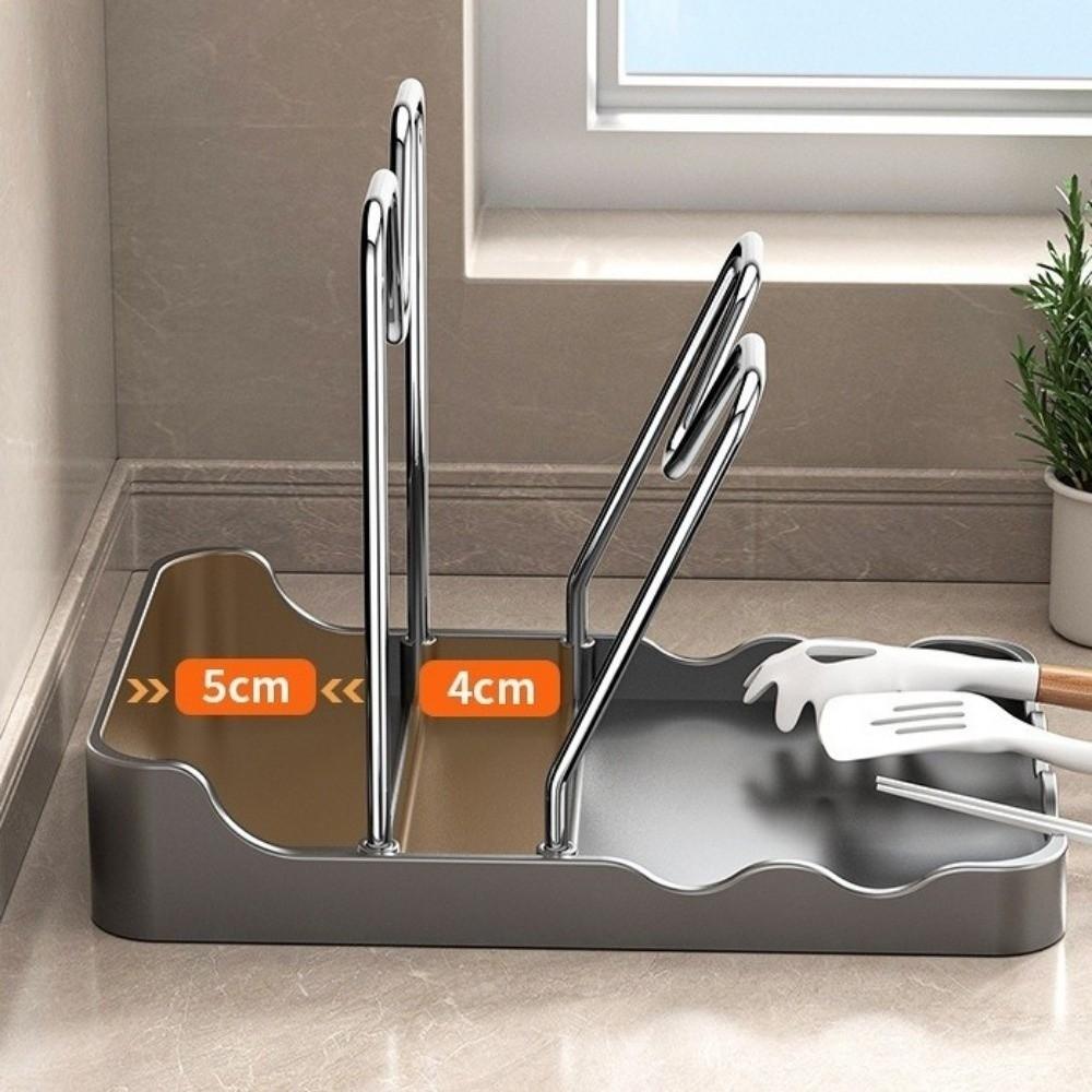 Plastic Pot Lid Storage Rack Draining Pot Cover Holder Durable Kitchen Storage Rack Pantry