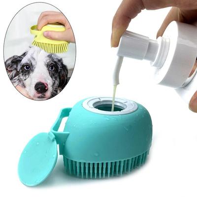 Two Pieces Bathroom Dog Big Dog Cat Bathing Massage Brush Soft and Safe Silicone Pet Accessories Dog Cat Tools Bathing Products