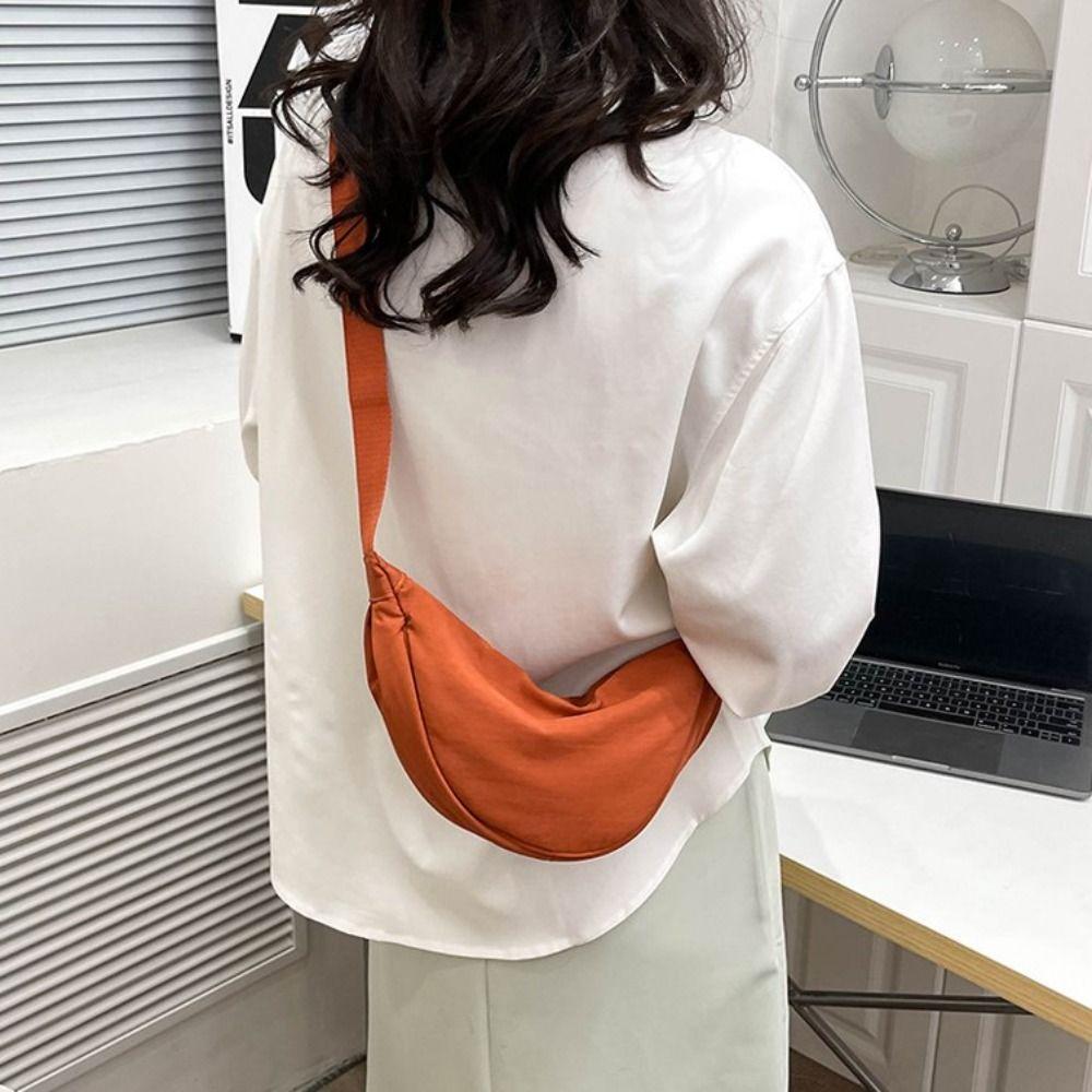 Nylonová Hobo taška Crossbody Taška pod paži Taška půlměsíc Volnočasová Plátěná Taška knedlík Unisex