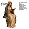 Statua di Gesù Sitter da Scaffale Vergine Maria che Legge Statuetta per Libreria Sitter in Resina Scultura Decorativa Casa Ufficio Regalo Amanti dei Libri