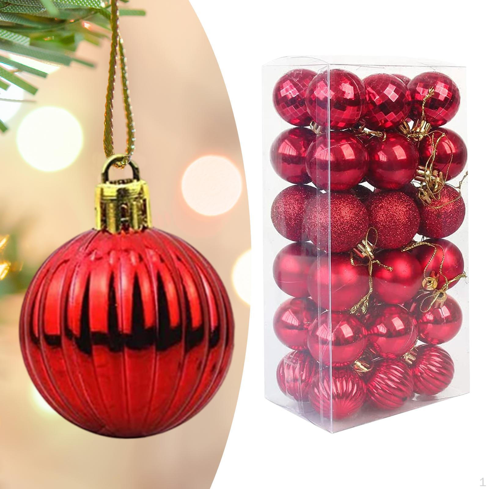

36 шт. Рождественские елочные шары, рождественские декоративные безделушки, шары для дома красный