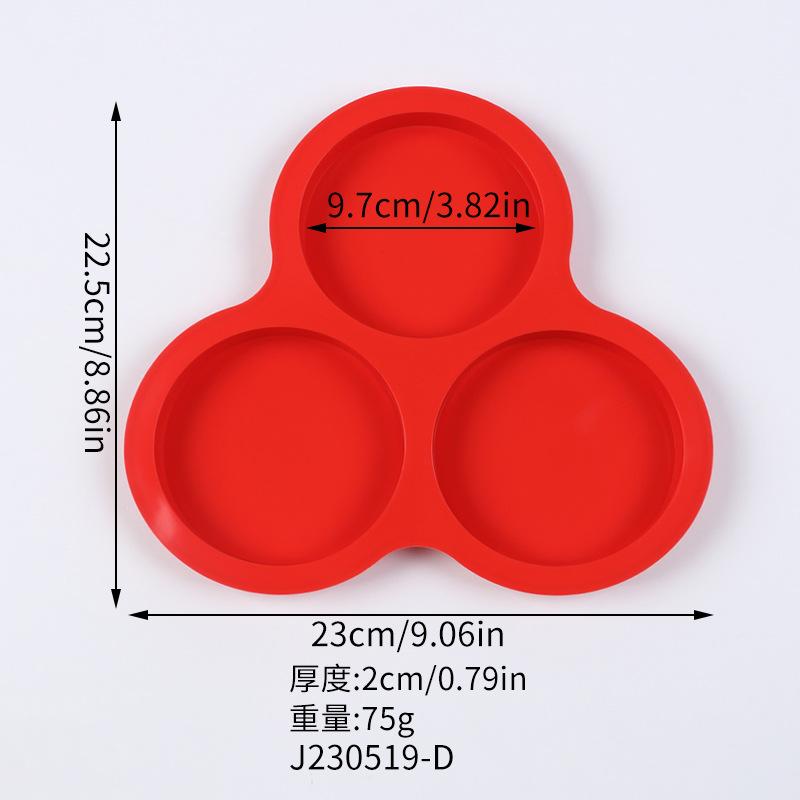 Air Fryer Egg Mold Round Shape Eggs Mold 3 Cavity Non-Stick Silicone Air Fryer Egg Pan Egg Steamer Cooking Mold Fried Egg Tool