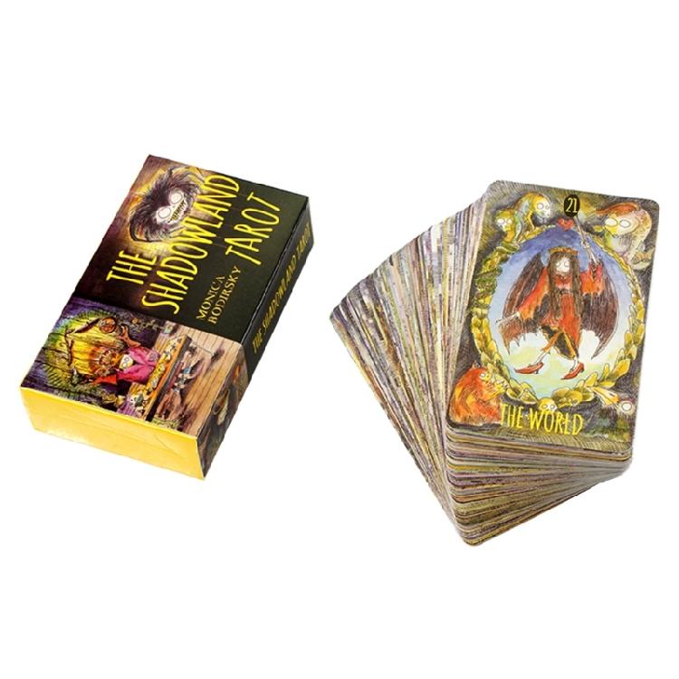 Jeu de société de divination Terre d'Ombre Mystérieuse Cartes de Tarot Édition Complète Anglaise