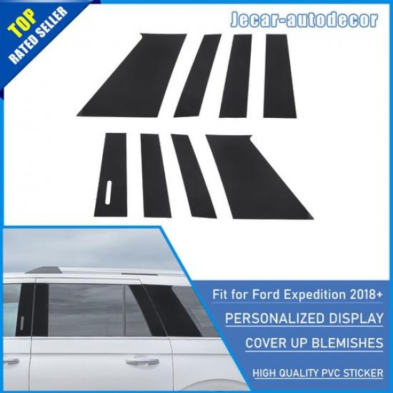 8Pcs Window Pillar Post Panel Decor Sticker Trim Decal For Ford Expedition 2018+