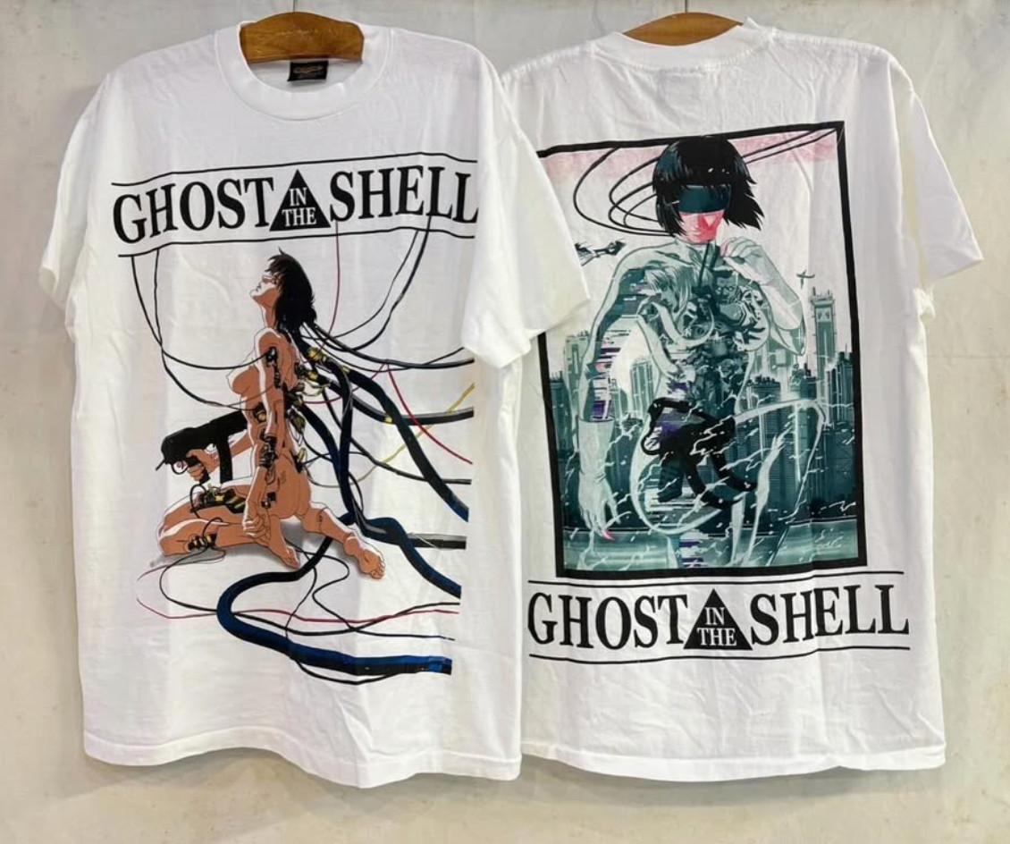 Ghost In The Shell Vintage Motoko Kusanagi 1995 90s Anime White XL Shirt REPRINT XXXXL