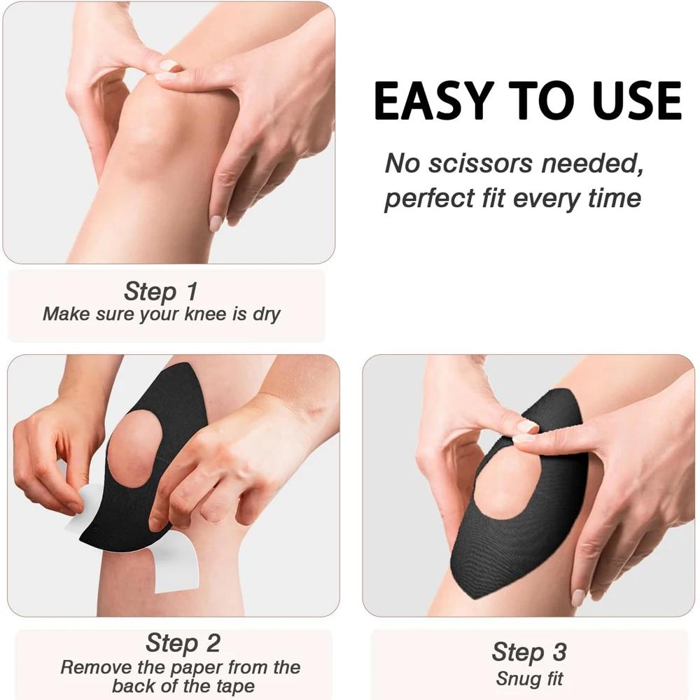 10Pcs Kinesiology Tape For Knees Waterproof Elastic Breathable Latex-Free Sport Tape For Running Fitness