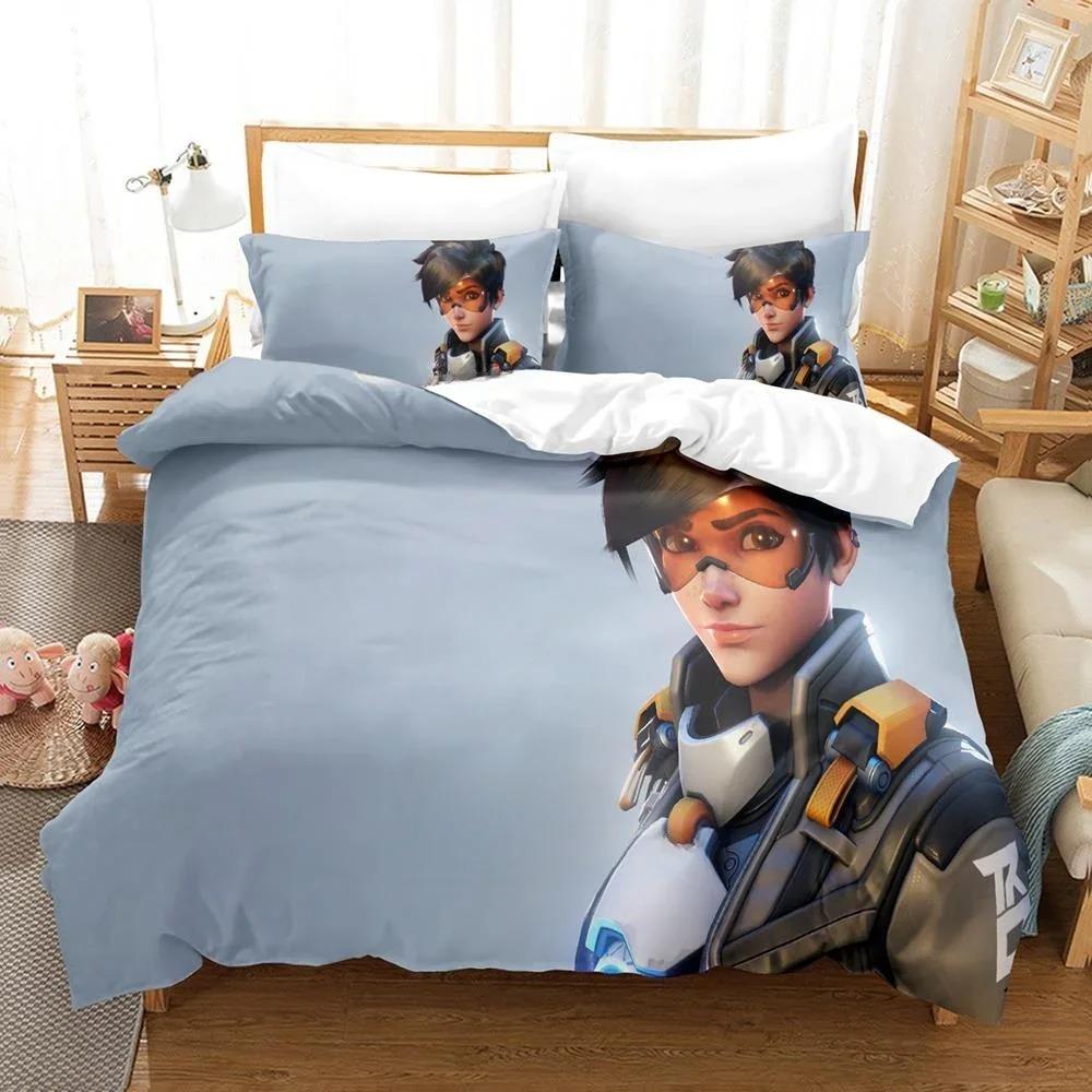 3D Printing Game Overwatch 2 Invasion Bedding Set Single Twin Full Queen King Size Bed Set Adult Kid Bedroom Duvet Cover Sets
