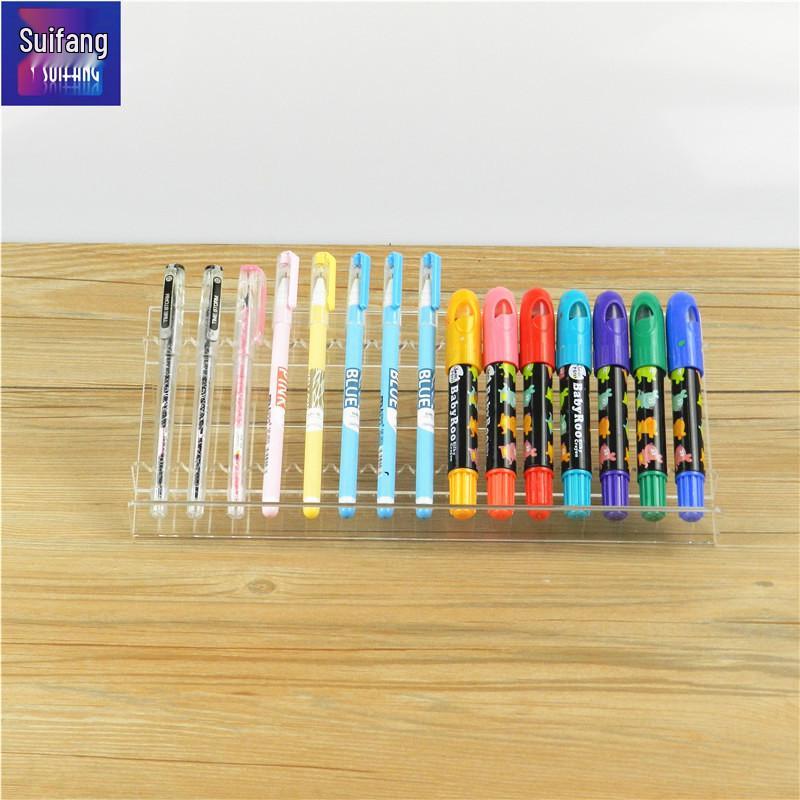 Acrylic Fountain & Ballpoint Pen Display Stand, Transparent Plexiglass Holder