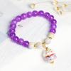 Boho Fortune Cat Charms Bracelet For Women Stretch Wire Couple Bracelet Jewelry Accessories Gifts