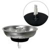 2Pcs Kitchen Sink Strainer Stopper Waste Plug Drain Basket Stainless Steels Sink Filter for Restaurants and Homes