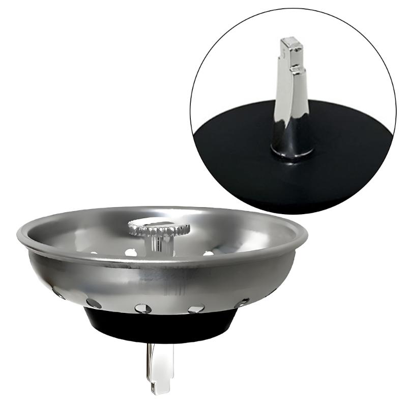 2Pcs Kitchen Sink Strainer Stopper Waste Plug Drain Basket Stainless Steels Sink Filter for Restaurants and Homes
