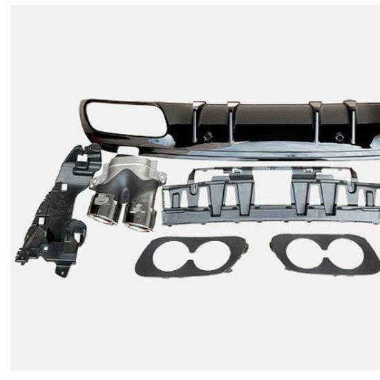 Compatible Mercedes-Benz C-Class 205 (2015-2020) C43 Rear Lip Tailpipe Exhaust Mod.
