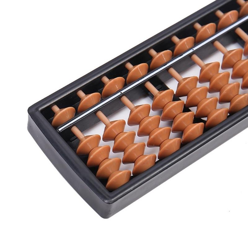 13-Rod Abacus with ABS Plastic Frame and One Upper and Four Lower Beads per Rod for Abacus-Based Math Practice