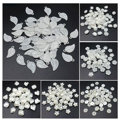 Hoge kwaliteit Bloem Blad Houder Mode Bloem Houder Kralen DIY Sieraden Accessoires Imitatie Parel Maakmaterialen Armband Ketting ABS 50/100Stuks