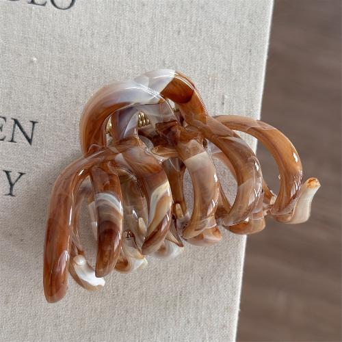 Solid Color Frosted Small Hair Claw for Women Double Row Teeth Ponytail Clip Simple Hair Claw Thin Hair No Slip Ponytail Holder