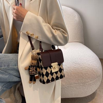 Bolso de hombro para mujer, bolso cruzado, bolso cuadrado, bolso femenino Diagonal de un solo hombro informal