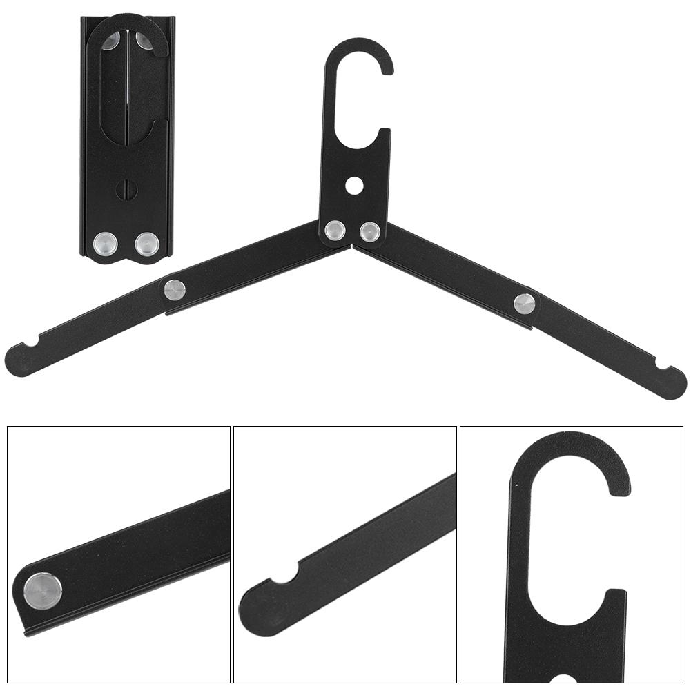 Aluminum Alloy Outdoor Folding Multifunction Hanger Non Slip Portable Drying Rack(Black)