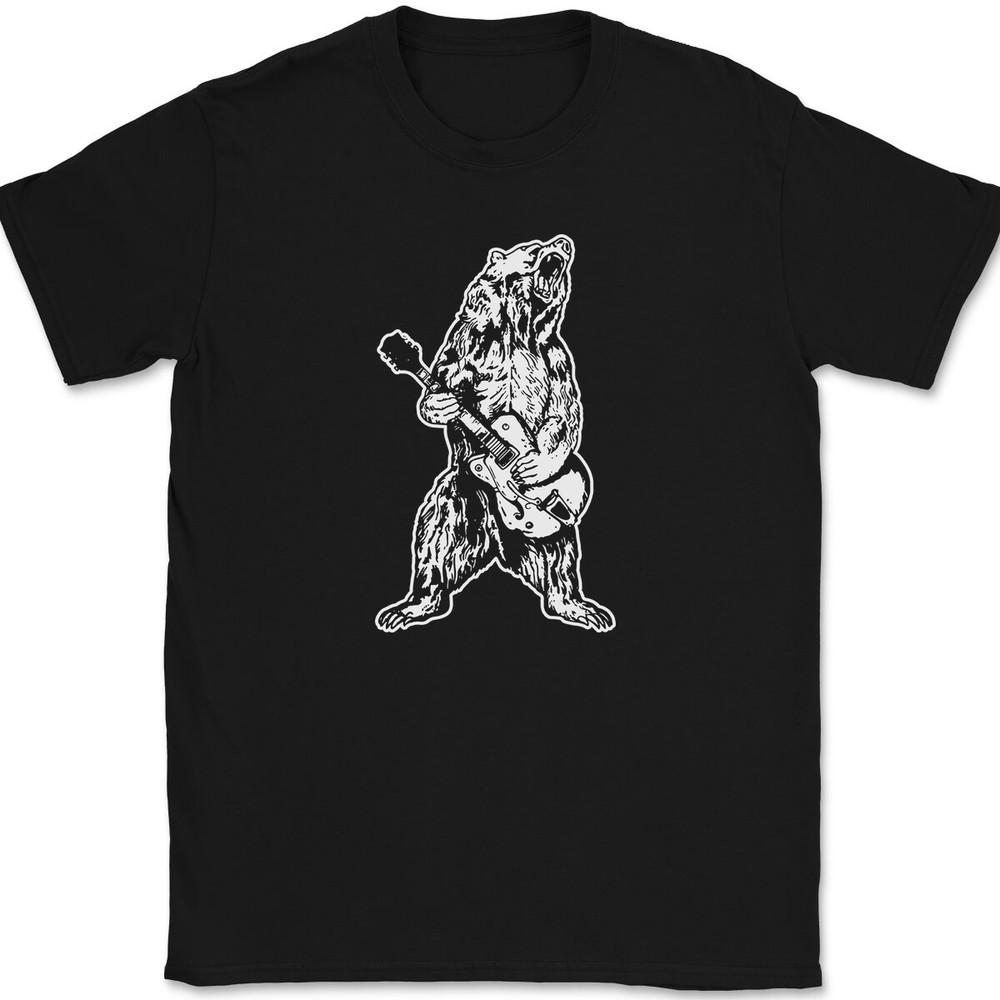 

Bear Playing Guitar T-Shirt Tee Funny Band Rock Novelty gift 2XL