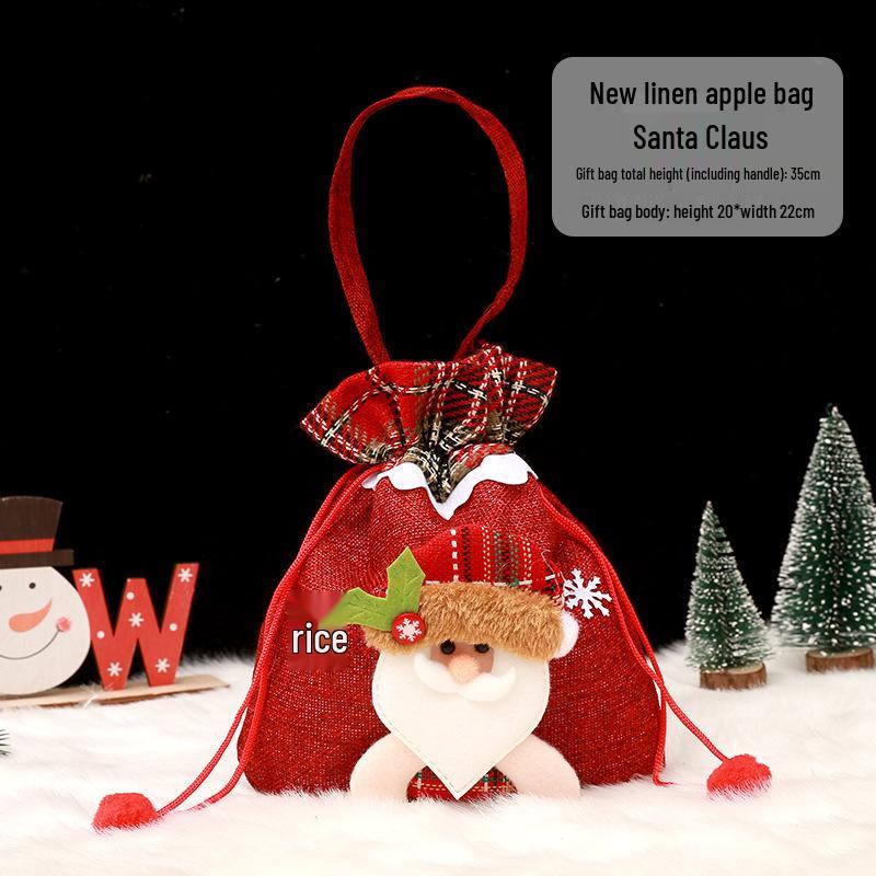Christmas Eve Apple Candy Gift Tote & Packaging Bag