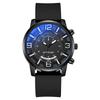 Men's Watch Casual Blu-ray Large Dial Silicone Quartz Watch