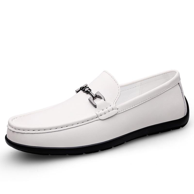 Fashion New Trend Men's Dress Shoes Hot Sale Male Loafers Genuine Leather Casual Footwear Slip on Driving Shoes Leisure Walk Moccasins
