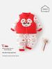 Winter Jumpsuit for Newborns: Thick Padded Baby Clothes for Boys & Girls, Perfect for Chinese New Year Celebration, 100 Days, and Full Moon Events.