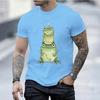 3D Print Frog Christmas Tree T-shirt Men Frog Lover T-Shirt Unisex Cute Frog Christmas Graphic T Shirts Oversized Woman Clothing