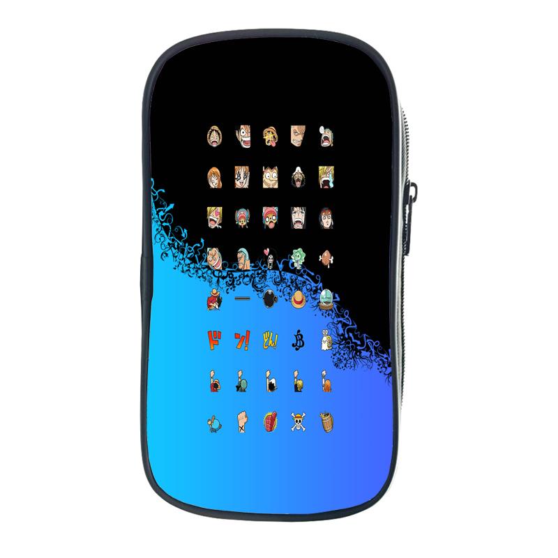 One Piece Pencil Bag Zoro Luffy Chopper Ace Law School Cases Kawaii Stationery Holder Bag Pen Case Students School Supplies