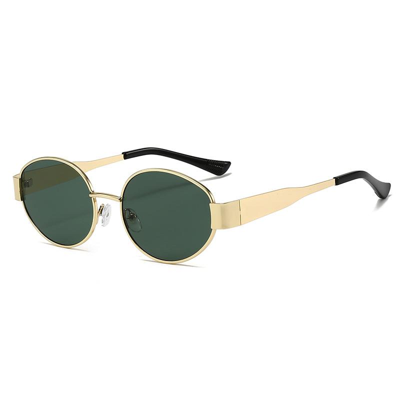 

1/2/5 Pairs Per Set Sunglasses Fashion Men Women Oval Sun Glasses Classic Metal Trendy Outdoor Accessory Eyeglasses As picture темно-зеленого