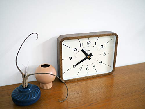 Interform Holger Wanduhr CL-3951, Holz, Elfenbein, Schwarz, Gold, Schleichendes Uhrwerk