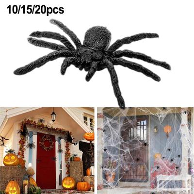 Decorative Pranks Fake Spider Decoration Prank Accessories Halloween Party Supplies Creepy Black Haunted House Prop