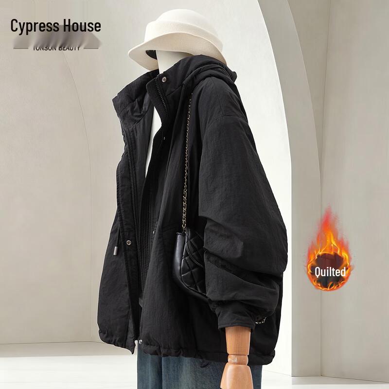 

Sybill She Women s Solid Hooded Loose Coat L