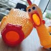 Brinquedos de mastigar para cães duráveis com design de galinha gritando Brinquedos de mastigar para cães resistentes e que rangem os dentes Brinquedos engraçados e antiestresse