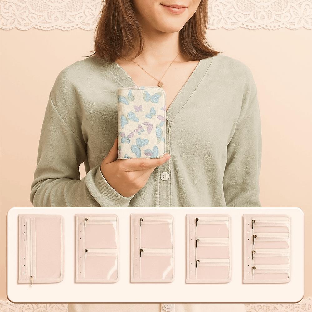 Grid Storage Jewelry Storage Bag Anti-oxidation Notebook Jewelry Handbag Jewelry Organizer  Travel