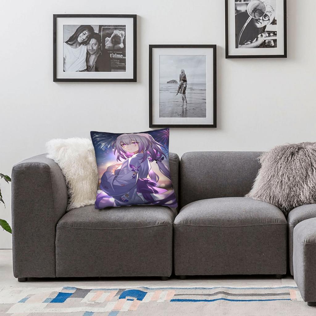 Pillow Cover Honkai Star Rail Kawaii Pillow Case For Living Room Sofa Pillowcases