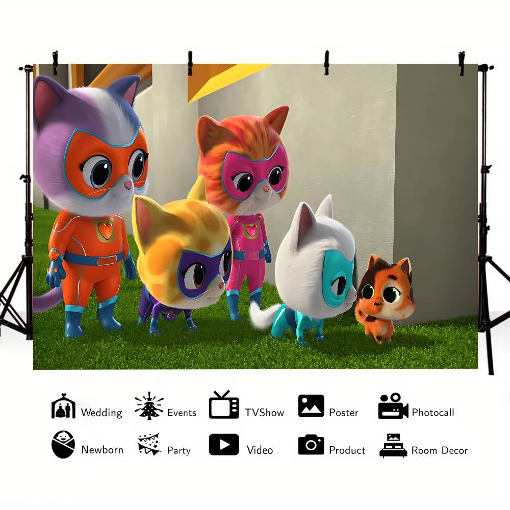 SuperKitties Background Photography Castle Wizard Platform First Night Street Birthday Party Decoration Gifts Props Poster