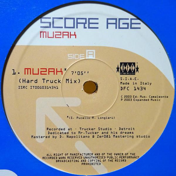 

12inch Record SCORE AGE - Muzak DFC1434 DFC 2003 Italy Dance & Electronica Used