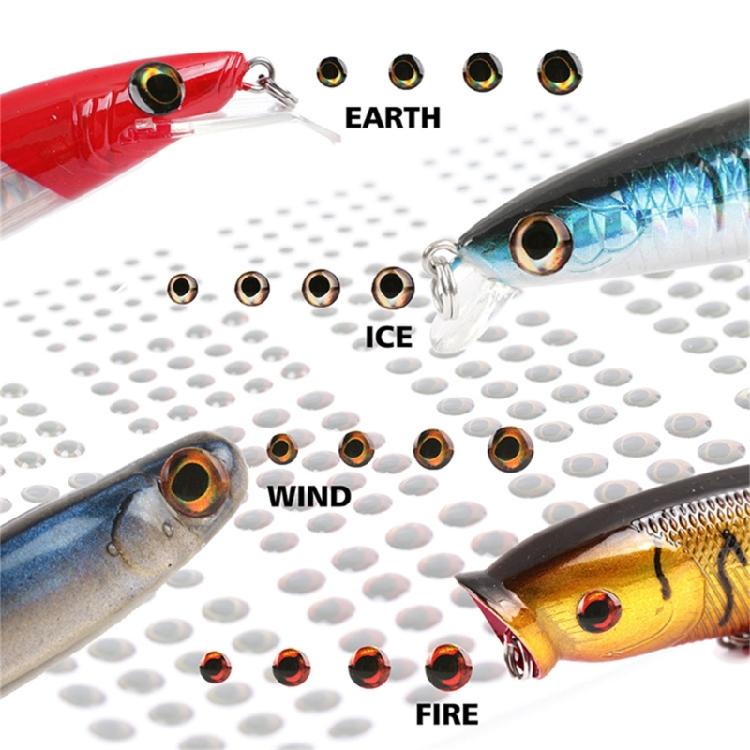 336Pcs/pack Realistic Fishing Baits Eye Materials with 4D Fish Eye Fishing Lures Set For Enhances Fishing Attraction