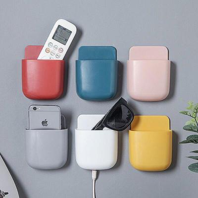 Traceless Wall-Mounted Remote & Phone Storage Box - No-Punch Installation