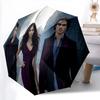1PC Vampire Diaries Series Automatic Umbrella - Suitable Travel Outdoor Portable Umbrella Birthday Gift Daily Essentials