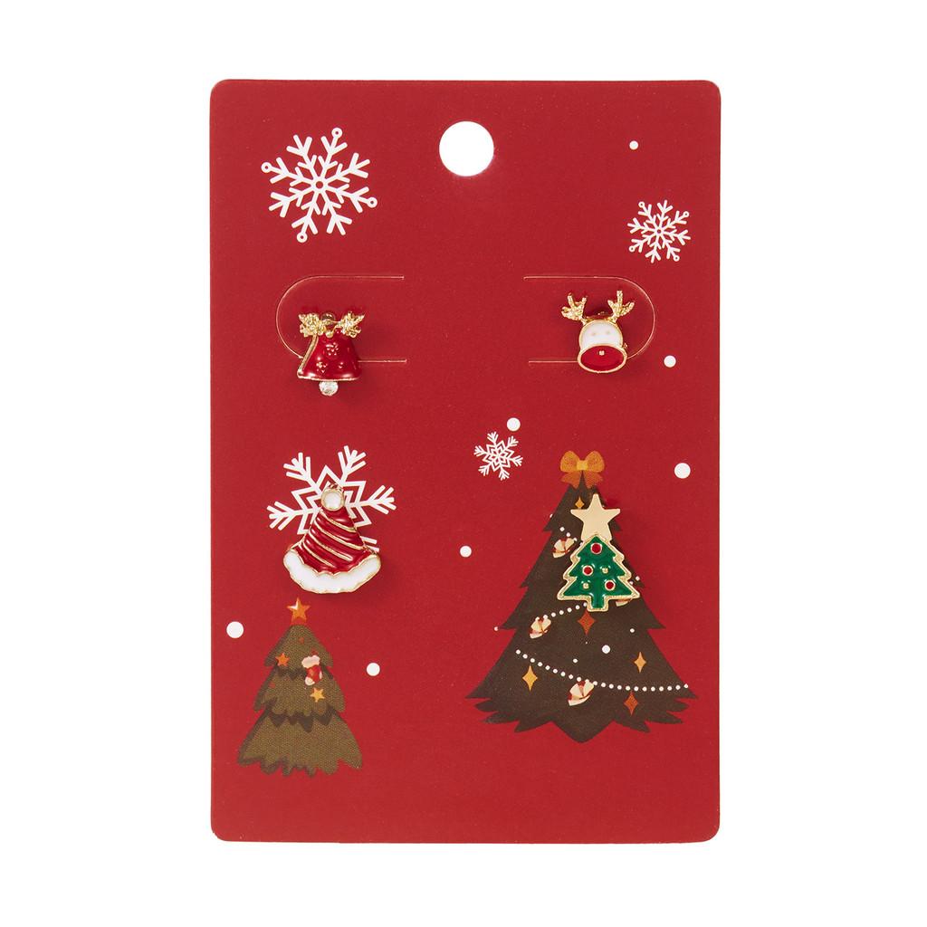 Christmas Elf Earring Set With Festive Animal Designs For Holiday Celebrations