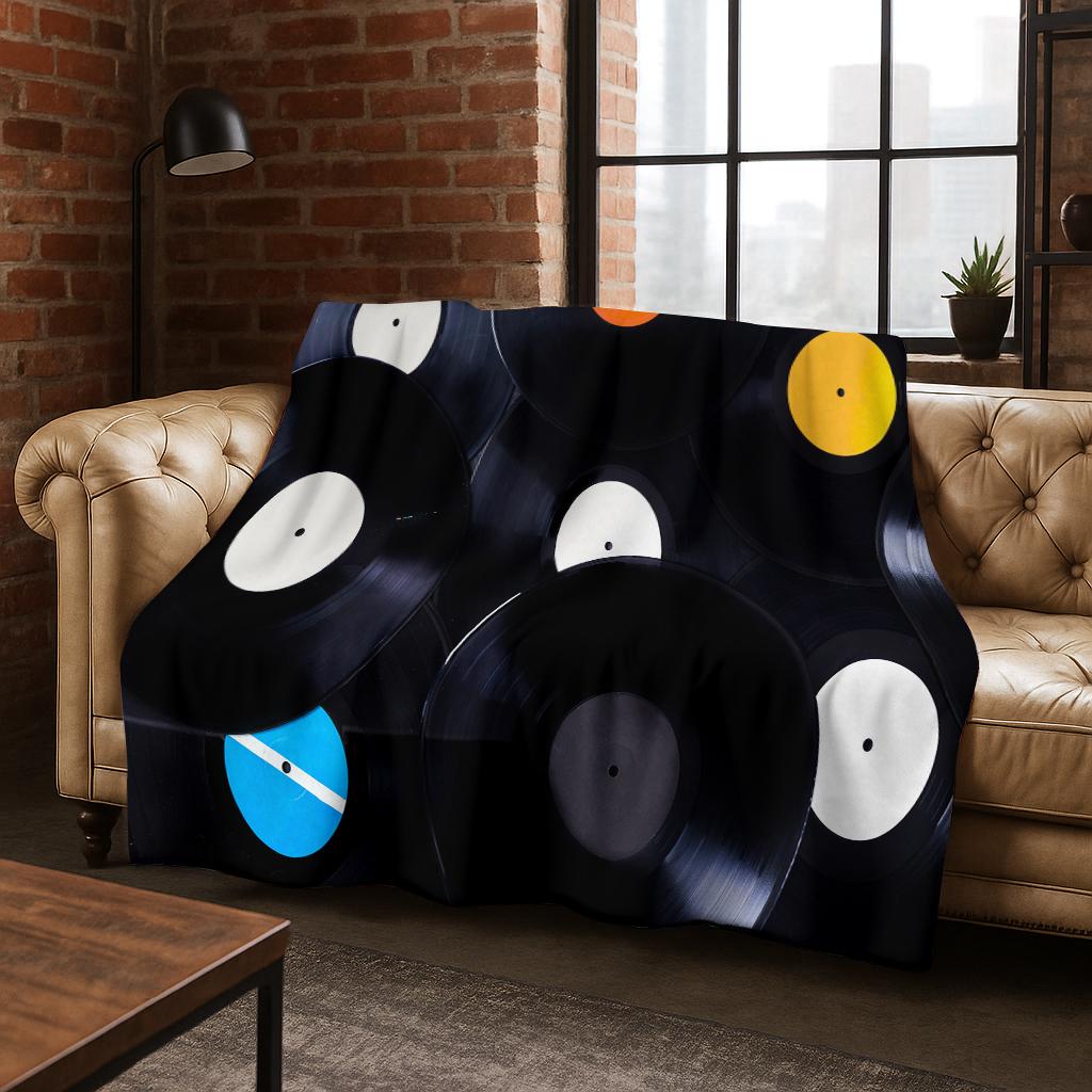 DJ Screen Record Flannel Blanket,Warm and Cozy Soft Throw Blanket for Home Bedroom Bed Sofa Office Travel Picnic Cover Kid Gift