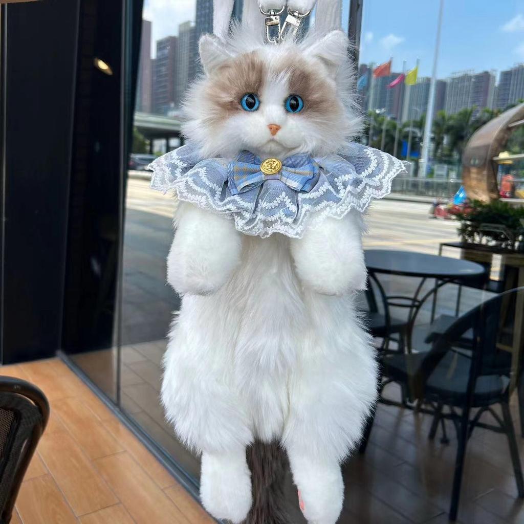 Ragdoll Cat Plush Backpack and Kitten Pillow Toy Gift