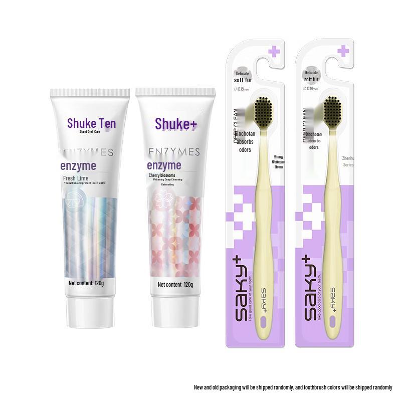 Soking Brightening Enzyme Toothpaste Cherry Blossom & Lime Zest Duo